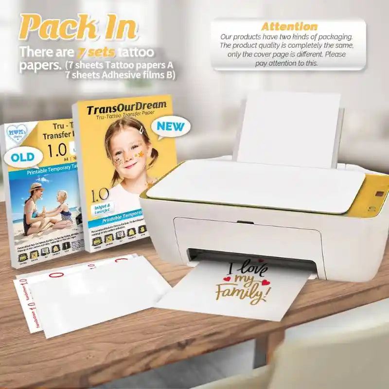 Temporary Tattoo Paper Printable for Body Skin TransOurDream